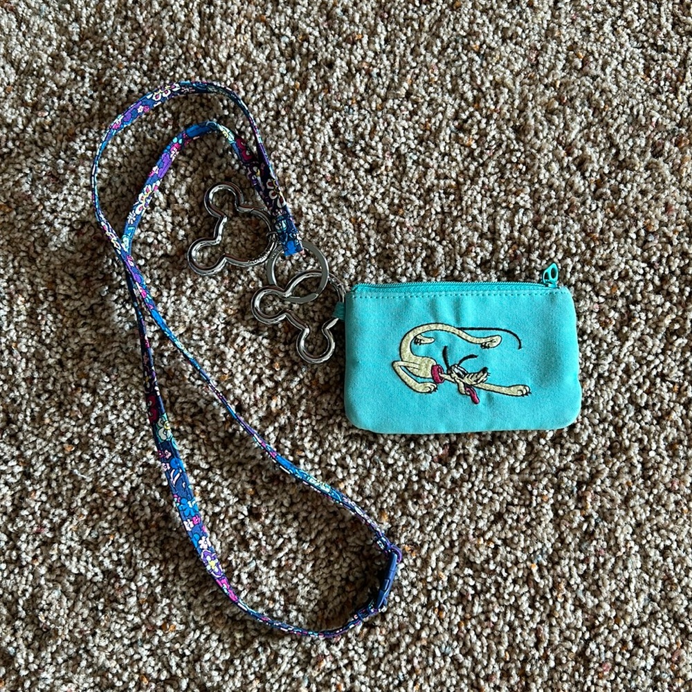 Vera Bradley Disney lanyard/ ID holder, wallet